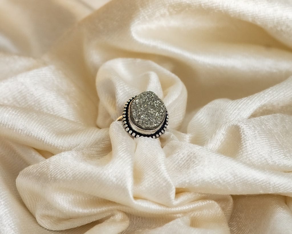 Pyrite Ring, Pyrite Prong Ring, Gemstone Ring-Raw Pyrite Ring ,Stacking Ring, Handmade Ring ,Minimalist Ring